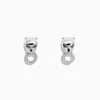 Effy Jewelry Signature Sterling Silver Diamond and Tsavorite Panther Stud Earrings, 0.16 TCW | Earrings