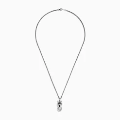 Effy Jewelry Signature Sterling Silver Tsavorite and Diamond Panther Pendant | Necklaces & Pendants