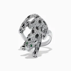 Effy Jewelry Signature White Gold Diamond and Emerald Ring, 1.52 TCW | Rings