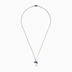 Effy Jewelry 925 Silver Tanzanite and Diamond Dolphin Pendant | Necklaces & Pendants