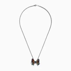 Effy Jewelry Splash 925 Sterling Silver Multi Color Sapphire Bow Pendant | Necklaces & Pendants