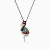 Effy Jewelry Splash Sterling Silver Multi Sapphires Flamingo Pendant | Necklaces & Pendants