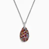 Effy Jewelry Splash Sterling Silver Multi Sapphire u0026 Diamond Pendant, 3.26 TCW | Necklaces & Pendants