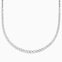 BH Multi 925 Sterling Silver 16" Graduated Diamond Necklace | Necklaces & Pendants