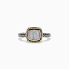BH Multi 925 Sterling Silver and 18K Gold Diamond Ring, 0.21 TCW | Rings