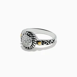 Effy Jewelry 925 Sterling Silver and 18K Yellow Gold Diamond Ring | Rings