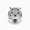 BH Multi Sterling Silver Black Diamond and Tsavorite Tiger Ring, 0.21 TCW | Rings