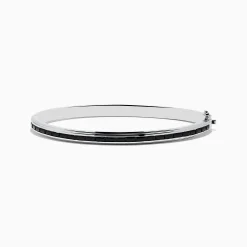 Effy Jewelry 925 Sterling Silver Black Spinel Bangle | Mens