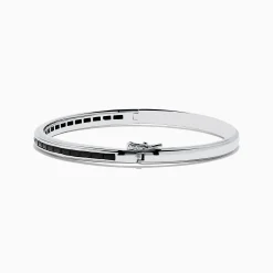 Effy Jewelry 925 Sterling Silver Black Spinel Bangle | Mens