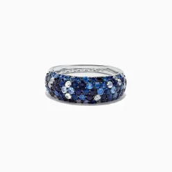 Effy Jewelry 925 Sterling Silver Blue and White Sapphire Splash Ring, 2.42 TCW | Rings
