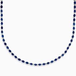 BH Multi 925 Sterling Silver Blue Sapphire Tennis Necklace | Necklaces & Pendants