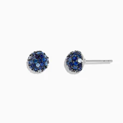 Effy Jewelry 925 Sterling Silver Blue Sapphire Splash Stud Earrings, 2.26 TCW | Earrings