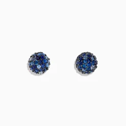 Effy Jewelry 925 Sterling Silver Blue Sapphire Splash Stud Earrings, 2.26 TCW | Earrings