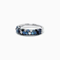Effy Jewelry 925 Sterling Silver Blue Sapphire Splash Ring, 1.80 TCW | Rings