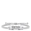 Effy Jewelry 925 Sterling Silver Braide Chain Diamond Panther Bolo Bracelet, 0.10 TCW | Bracelets