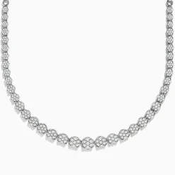 Effy Jewelry 925 Sterling Silver Diamond Bouquet Necklace | Necklaces & Pendants