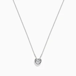 BH Multi 925 Sterling Silver Diamond Heart Necklace, 0.15 TCW | Necklaces & Pendants