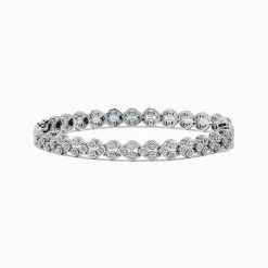 Effy Jewelry 925 Sterling Silver Diamond Cluster Tennis Bracelet | Bracelets