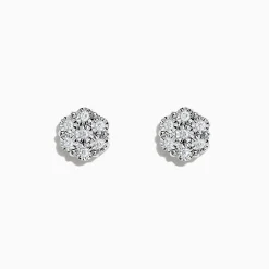 Effy Jewelry 925 Sterling Silver Diamond Bouquet Stud Earrings, 0.14 TCW | Earrings