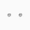 BH Multi 925 Sterling Silver Diamond Heart Earrings, 0.15 TCW | Earrings