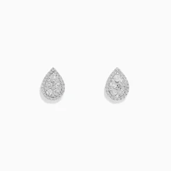 BH Multi 925 Sterling Silver Diamond Pear Shaped Stud Earrings | Earrings