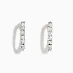 BH Multi 925 Sterling Silver Diamond Hoop Earrings | Earrings