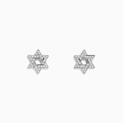Effy Jewelry 925 Sterling Silver Diamond Star of David Earrings | Earrings