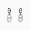 Effy Jewelry 925 Sterling Silver Diamond Interlocking Link Earrings | Earrings