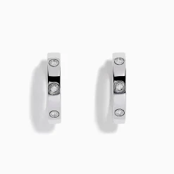 Effy Jewelry 925 Sterling Silver Diamond Huggie Earrings | Earrings