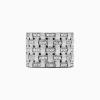 Effy Jewelry 925 Sterling Silver Diamond Basket Weave Ring, 0.34 TCW | Rings