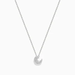 BH Multi 925 Sterling Silver Diamond Moon Necklace | Necklaces & Pendants