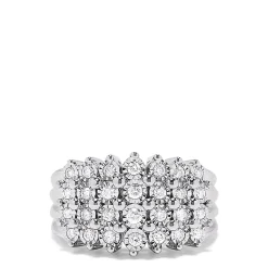 Effy Jewelry 925 Sterling Silver Diamond Ring, 0.49 TCW | Rings