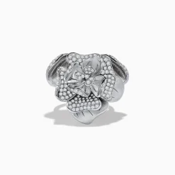 Effy Jewelry 925 Sterling Silver Diamond Flower Ring | Rings