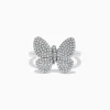 Effy Jewelry 925 Sterling Silver Diamond Butterfly Ring | Rings