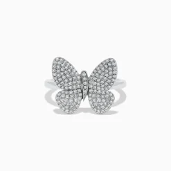 Effy Jewelry 925 Sterling Silver Diamond Butterfly Ring | Rings