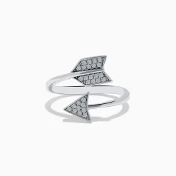 Effy Jewelry 925 Sterling Silver Diamond Spiral Arrow Ring | Rings