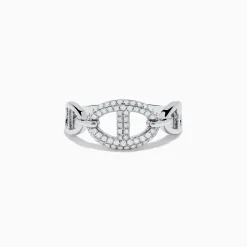 Effy Jewelry 925 Sterling Silver Diamond Interlocking Links Ring | Rings