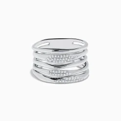 Effy Jewelry 925 Sterling Silver Diamond Stacked Ring | Rings