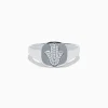 Effy Jewelry 925 Sterling Silver Diamond Hamsa Ring | Rings