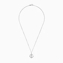 Effy Jewelry 925 Sterling Silver Diamond Anchor Pendant | Necklaces & Pendants