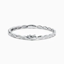Effy Jewelry 925 Sterling Silver Diamond Bangle | Bracelets
