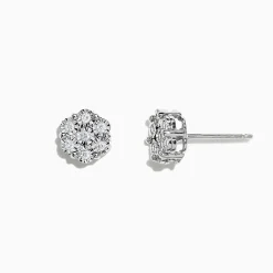 Effy Jewelry 925 Sterling Silver Diamond Bouquet Stud Earrings, 0.14 TCW | Earrings
