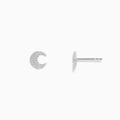 BH Multi 925 Sterling Silver Diamond Moon Earrings | Earrings