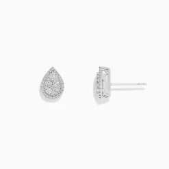 BH Multi 925 Sterling Silver Diamond Pear Shaped Stud Earrings | Earrings