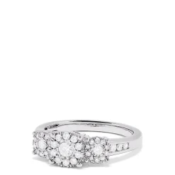 Effy Jewelry 925 Sterling Silver Diamond Cluster Ring, 0.49 TCW | Rings
