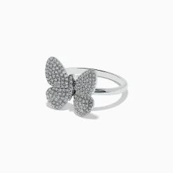Effy Jewelry 925 Sterling Silver Diamond Butterfly Ring | Rings