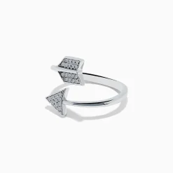 Effy Jewelry 925 Sterling Silver Diamond Spiral Arrow Ring | Rings