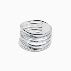Effy Jewelry 925 Sterling Silver Diamond Stacked Ring | Rings