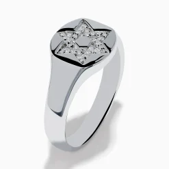 Effy Jewelry 925 Sterling Silver Diamond Star of David Ring | Rings