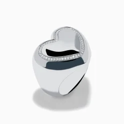 Effy Jewelry 925 Sterling Silver Diamond Bubble Heart Ring | Rings